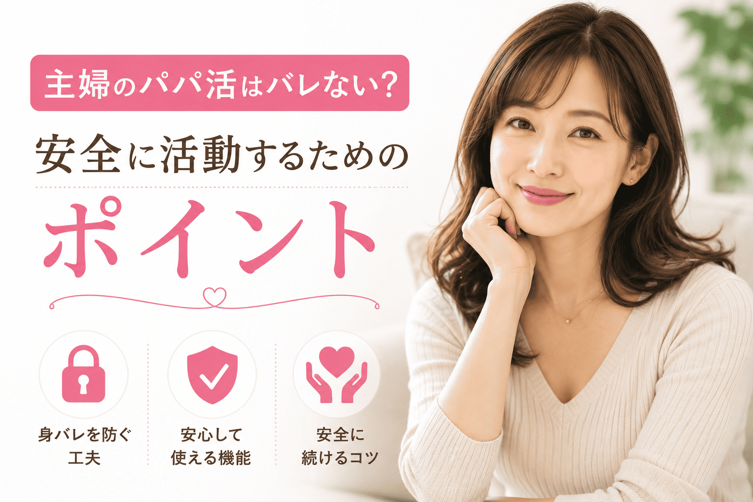 主婦のパパ活はバレない？安全に活動するためのポイント